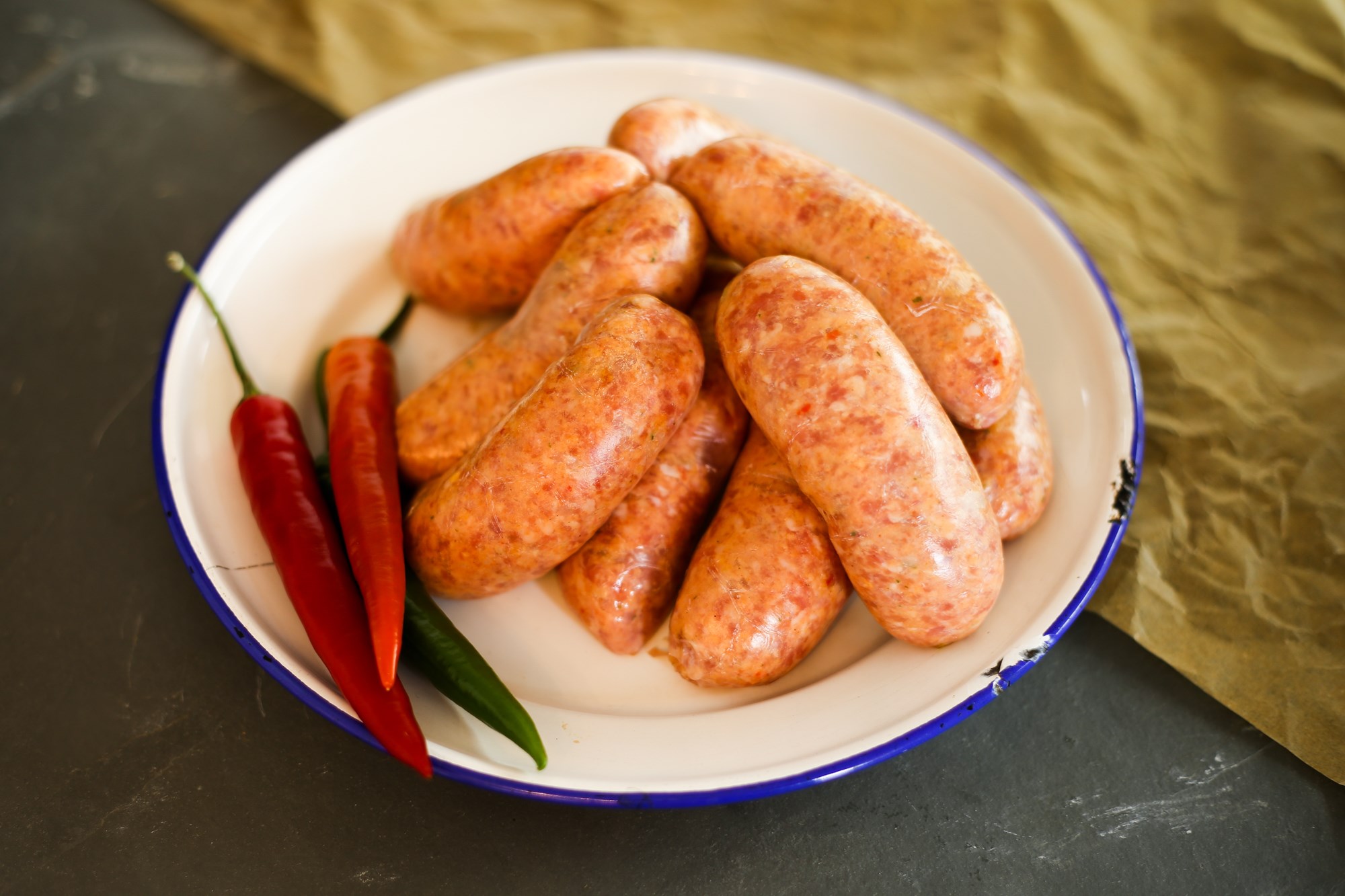 Pork and sweet chilli sausages (pack of 8)