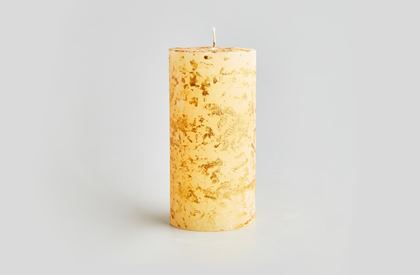 Inspiritus Scented Gold Marbled Pillar Candle