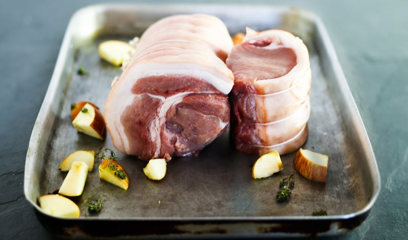 Roasted Pork Leg With Crackling And Roasted Vegetables Australian Pork