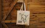Re-Usable Love Local Canvas Bag – Beetroot Design