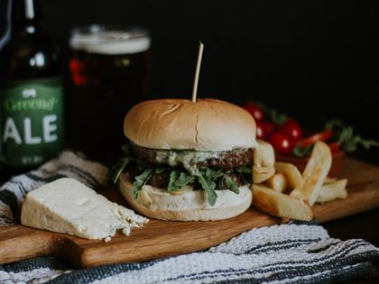 Greendale's Devon Blue Beef Burger image