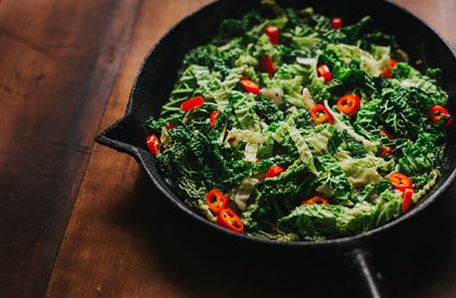 Pan-Fried Cabbage with Chilli & Garlic Recipe