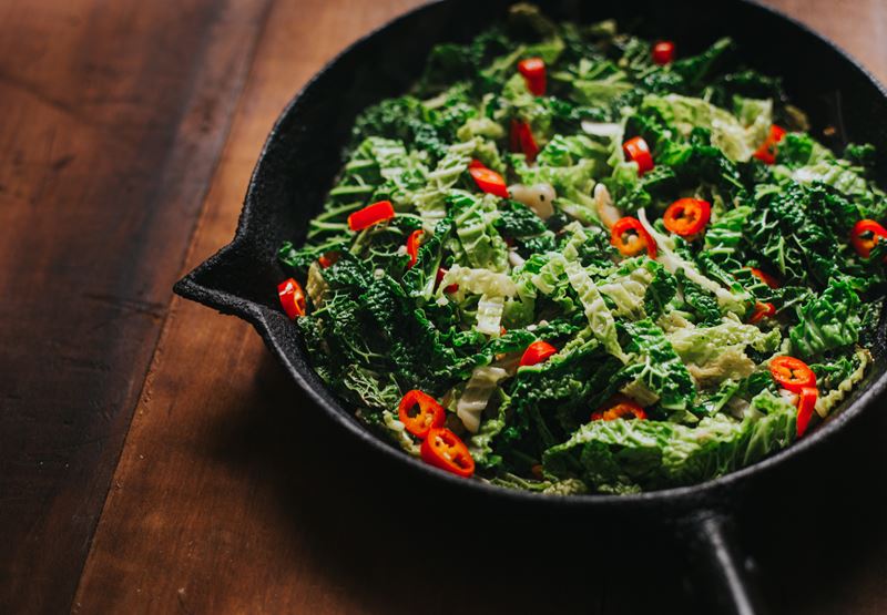 Pan-Fried Cabbage with Chilli & Garlic Recipe