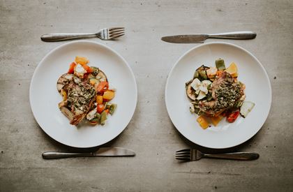 Lamb Chops with Roast Veg & Feta