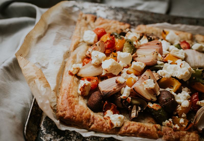 Puff Pastry Tart with Vegetables & Feta