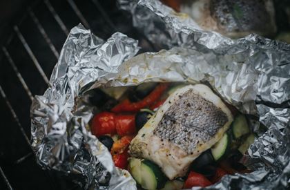 Barbecued Hake Pesto Parcels Recipe