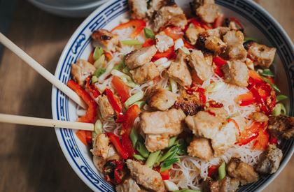 Sesame Noodle Pork Salad Recipe