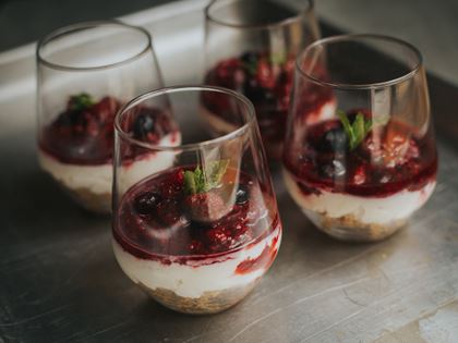 Honeyed Berry Cheesecakes Recipe image