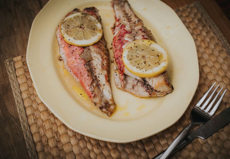 Barbecued Red Mullet