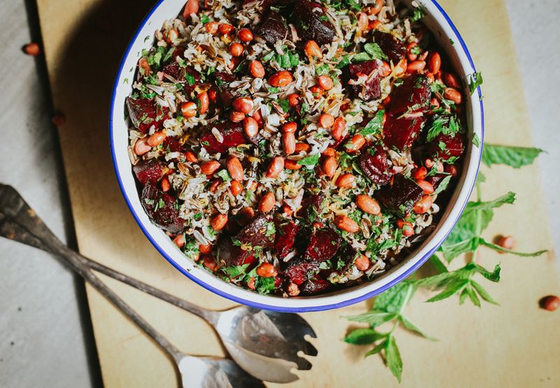 Wild Rice, Peanut and Beetroot Salad Recipe