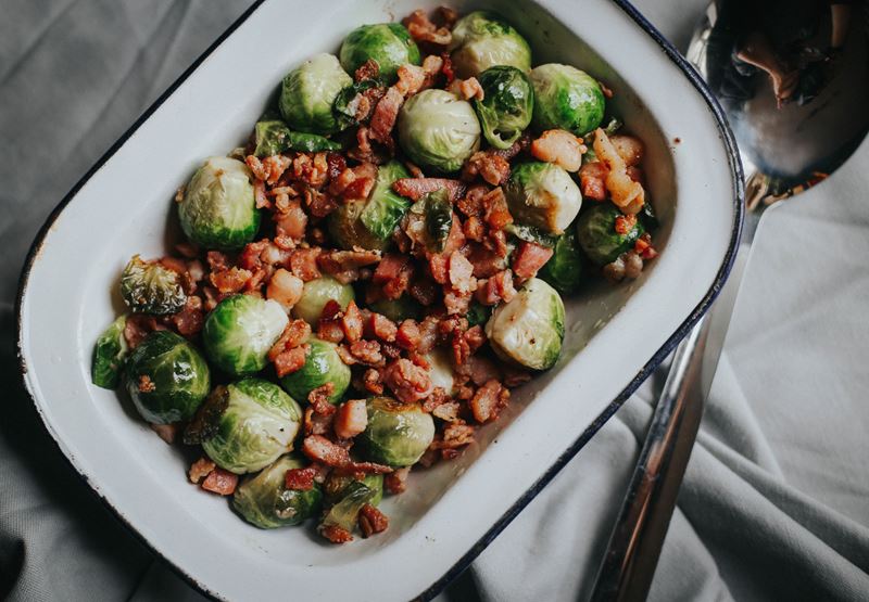 Brussels Sprouts with Port & Pancetta