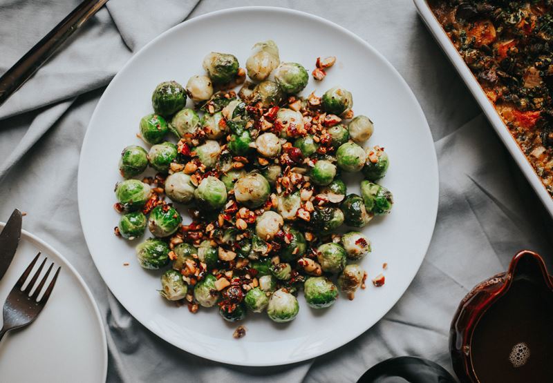 Brussels Sprouts with Toasted Nuts Recipe