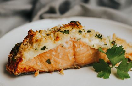 Baked Salmon Fillets with Lemon & Parmesan