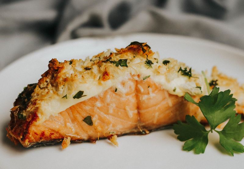 Baked Salmon Fillets with Lemon & Parmesan