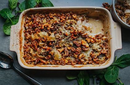 Celeriac, Walnut and Devon Blue Gratin