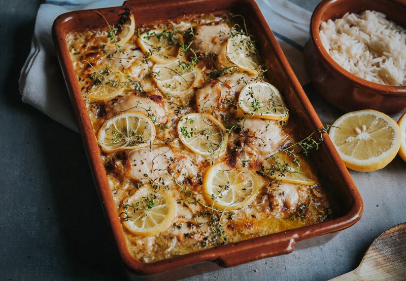 Creamy Lemon Chicken Bake
