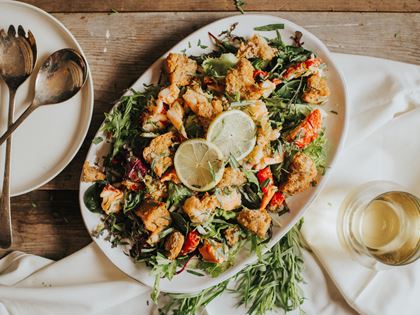 Lobster Sourdough Salad Recipe image