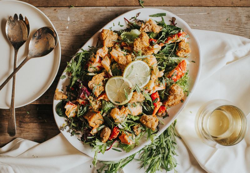Lobster Sourdough Salad Recipe