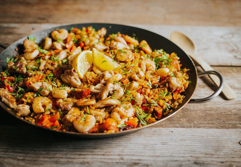 BBQ Chicken Paella Recipe