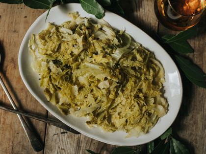 Cider & Bay Braised Cabbage image