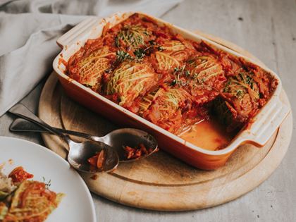Baked Stuffed Cabbage Leaves Recipe image