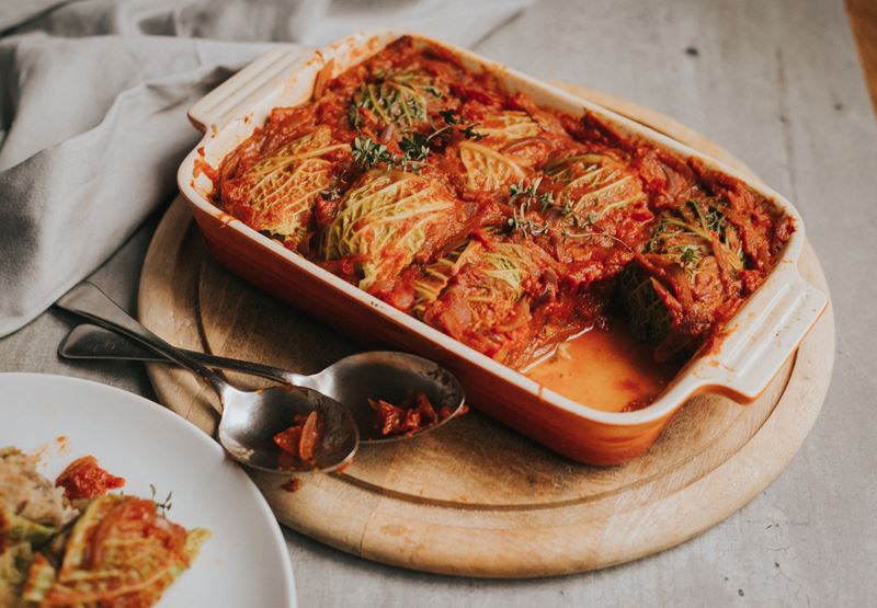 Baked Stuffed Cabbage Leaves Recipe