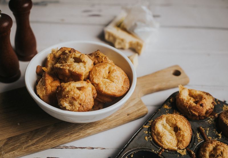 Yorkshire Puddings with Hawkridge Cheddar