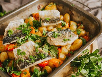 Oven-Baked Sea Bass image
