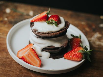 Vegan Chocolate Pancakes Recipe image