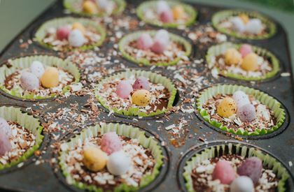 Easter Chocolate Cheesecakes