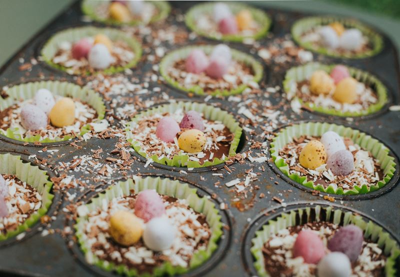 Easter Chocolate Cheesecakes