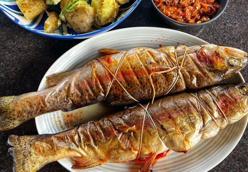 No Smoke Without Fire: Nduja-Stuffed Trout