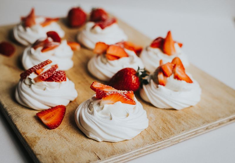 Mini Strawberry Pavlovas