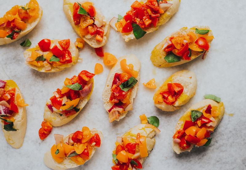 Mixed Tomato Bruschetta