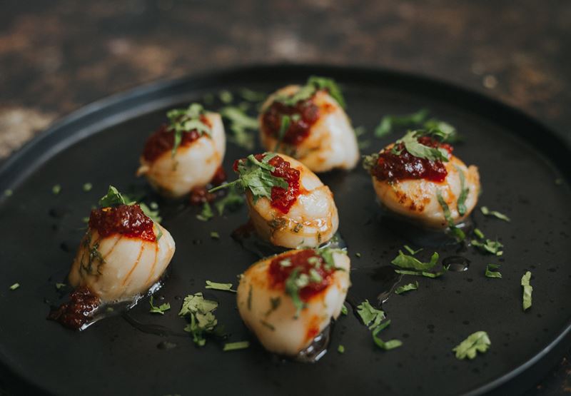 Greendale Scallops with Chilli Jam