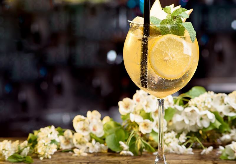 Sparkling Apple Gin Cocktail