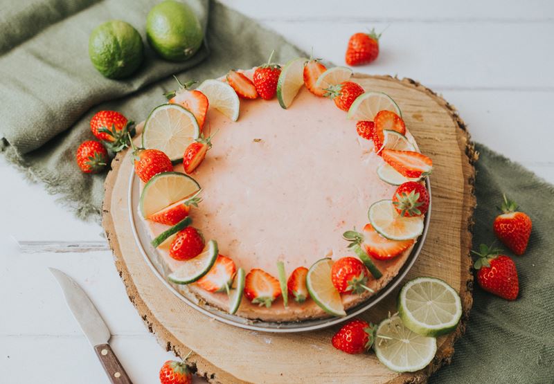 Strawberry Key Lime Pie